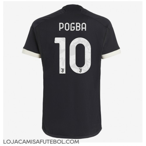 Camisa de Futebol Juventus Paul Pogba #10 Equipamento Alternativo 2023-24 Manga Curta